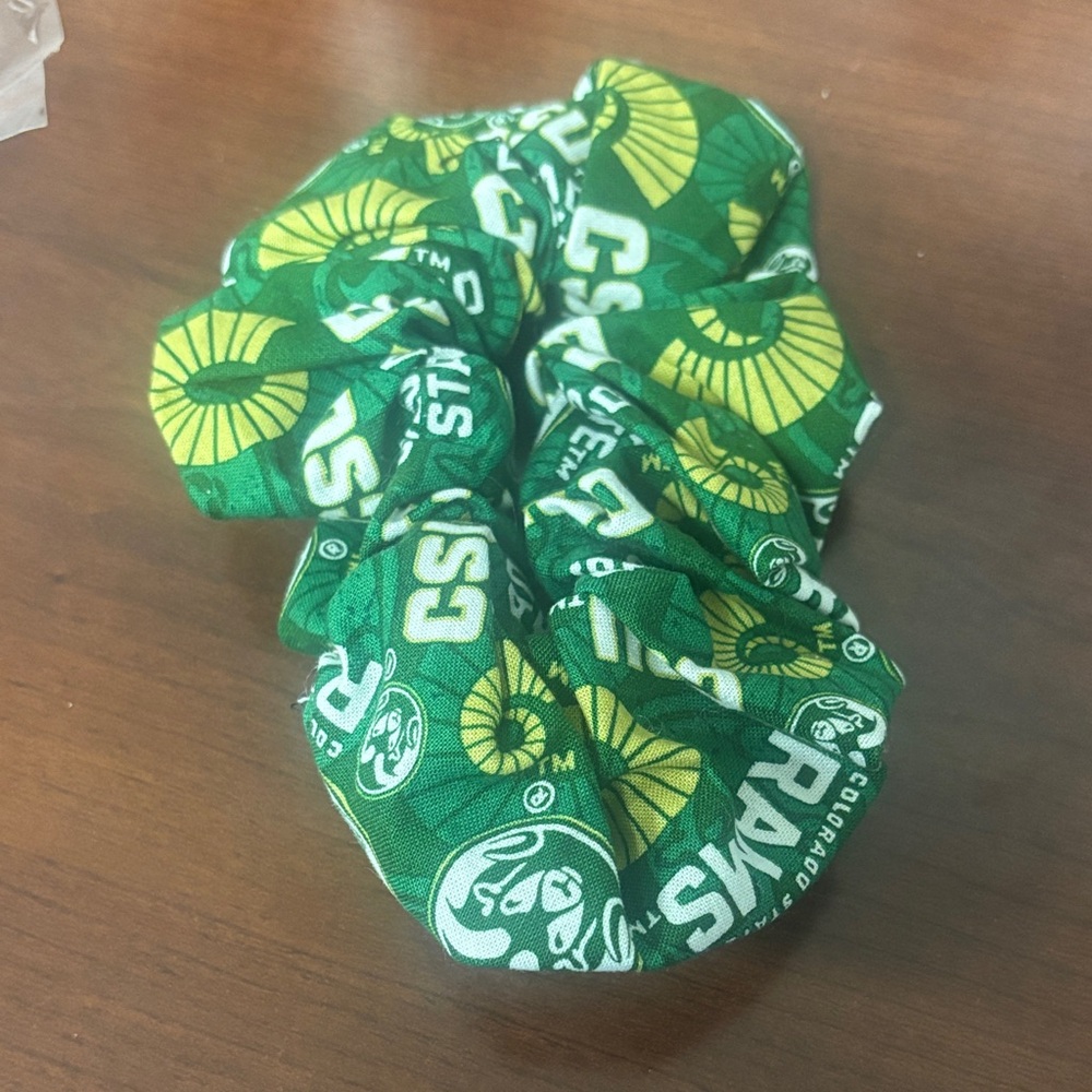 Kids Green and Yellow Scrunchie